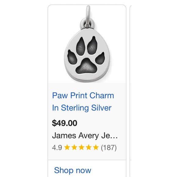 James Avery Paw Print Charm - Picture 4 of 4